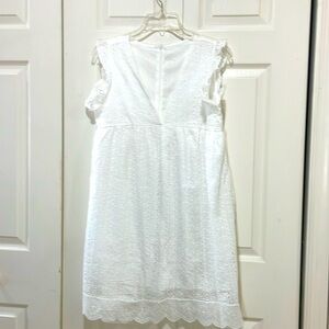 White eyelet dress with skort!  Hello Brides to be!